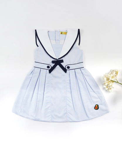 Girls Little Sailor Side Flap Dress