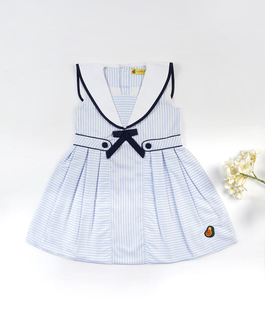 Girls Little Sailor Side Flap Dress