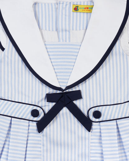 Girls Little Sailor Side Flap Dress
