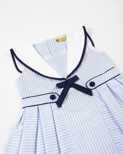 Girls Little Sailor Side Flap Dress