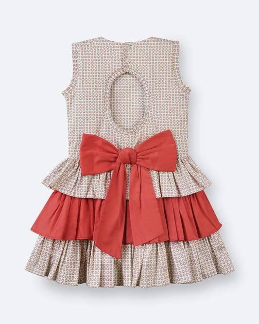 Girls Merry Trail Tulle Bow Dress