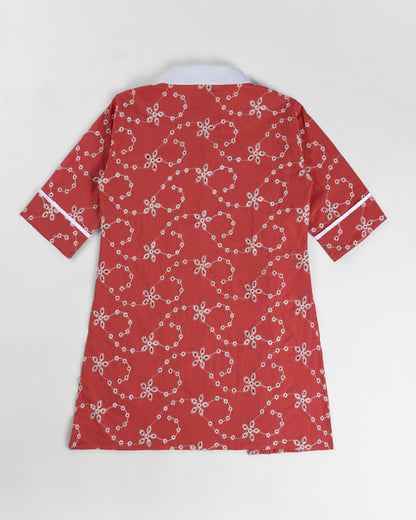 Crimson Cuddles Kurta Set