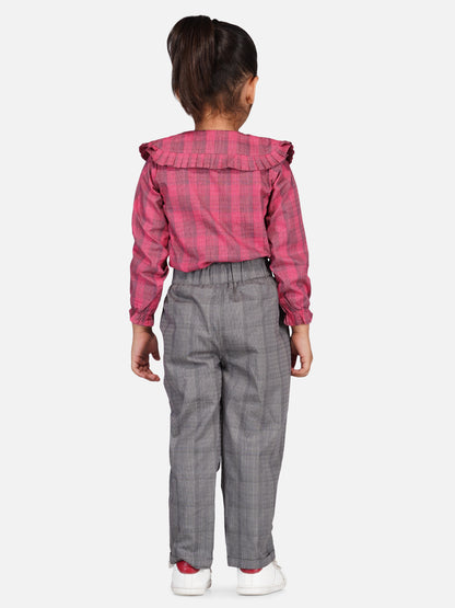 Girls relaxed fit stylish trousers set