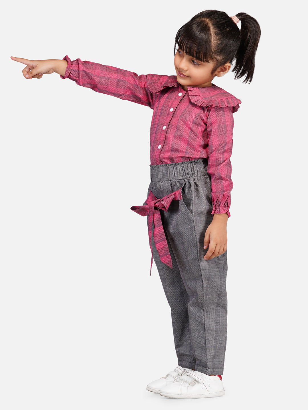 Girls relaxed fit stylish trousers set