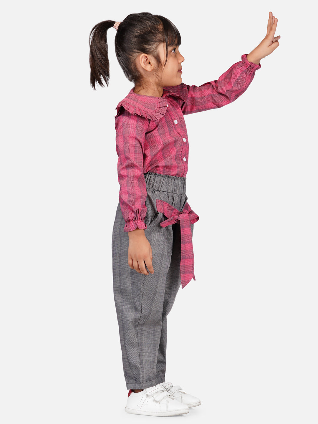 Girls relaxed fit stylish trousers set