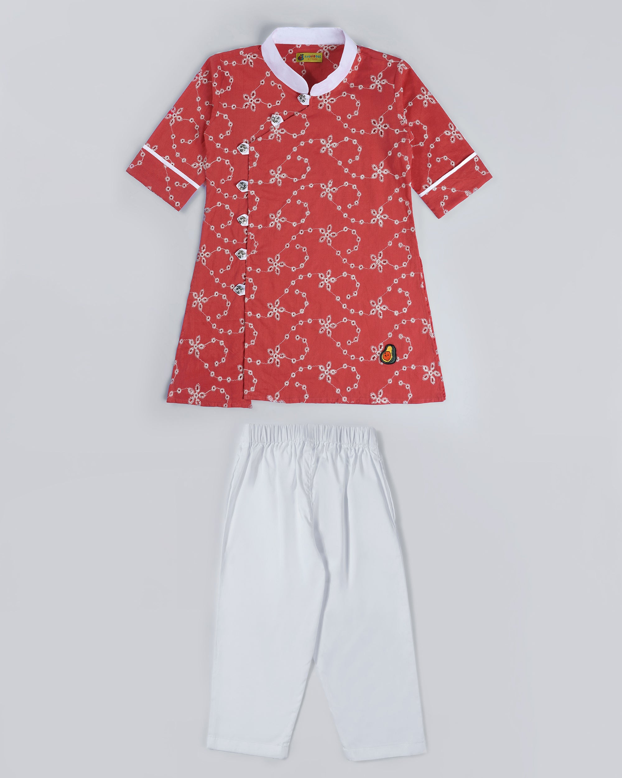 Crimson Cuddles Kurta Set