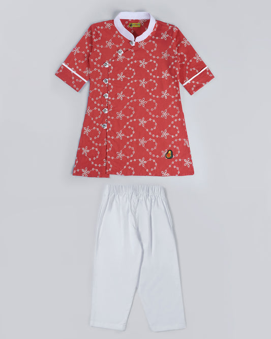 Crimson Cuddles Kurta Set