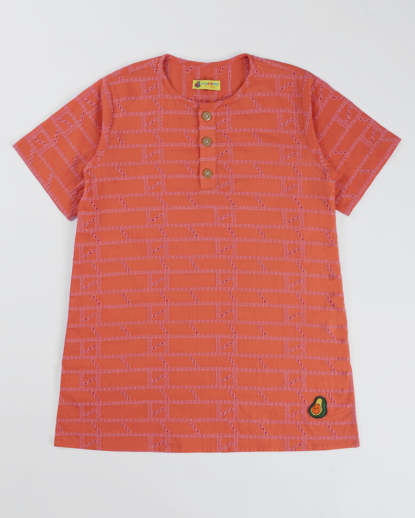 Sunset Charm Coral Kurta Set