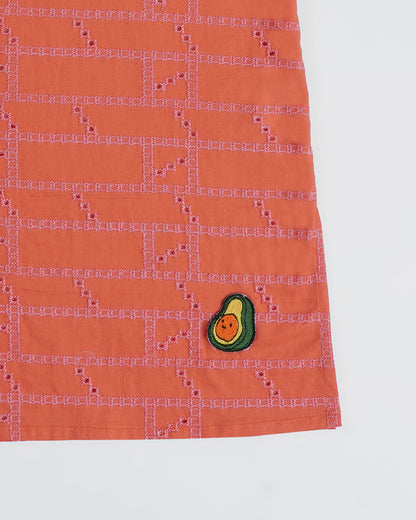 Sunset Charm Coral Kurta Set