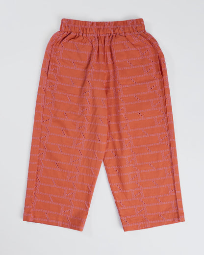 Sunset Charm Coral Kurta Set