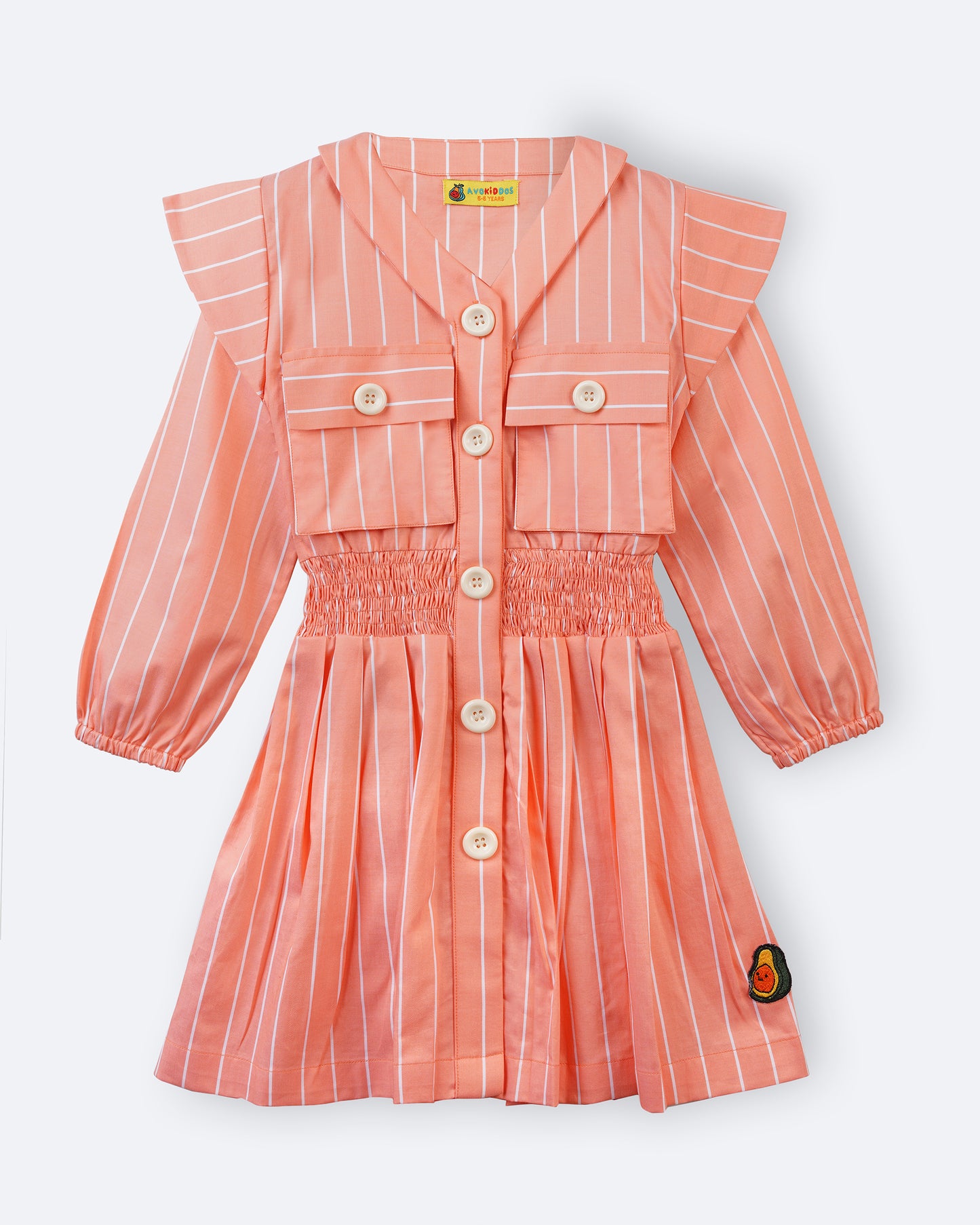Girls Carrot Twist Layered Shirt Dress