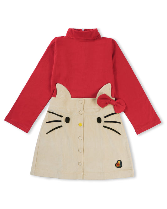 Girls Purrfect Kitty Skirt Dress
