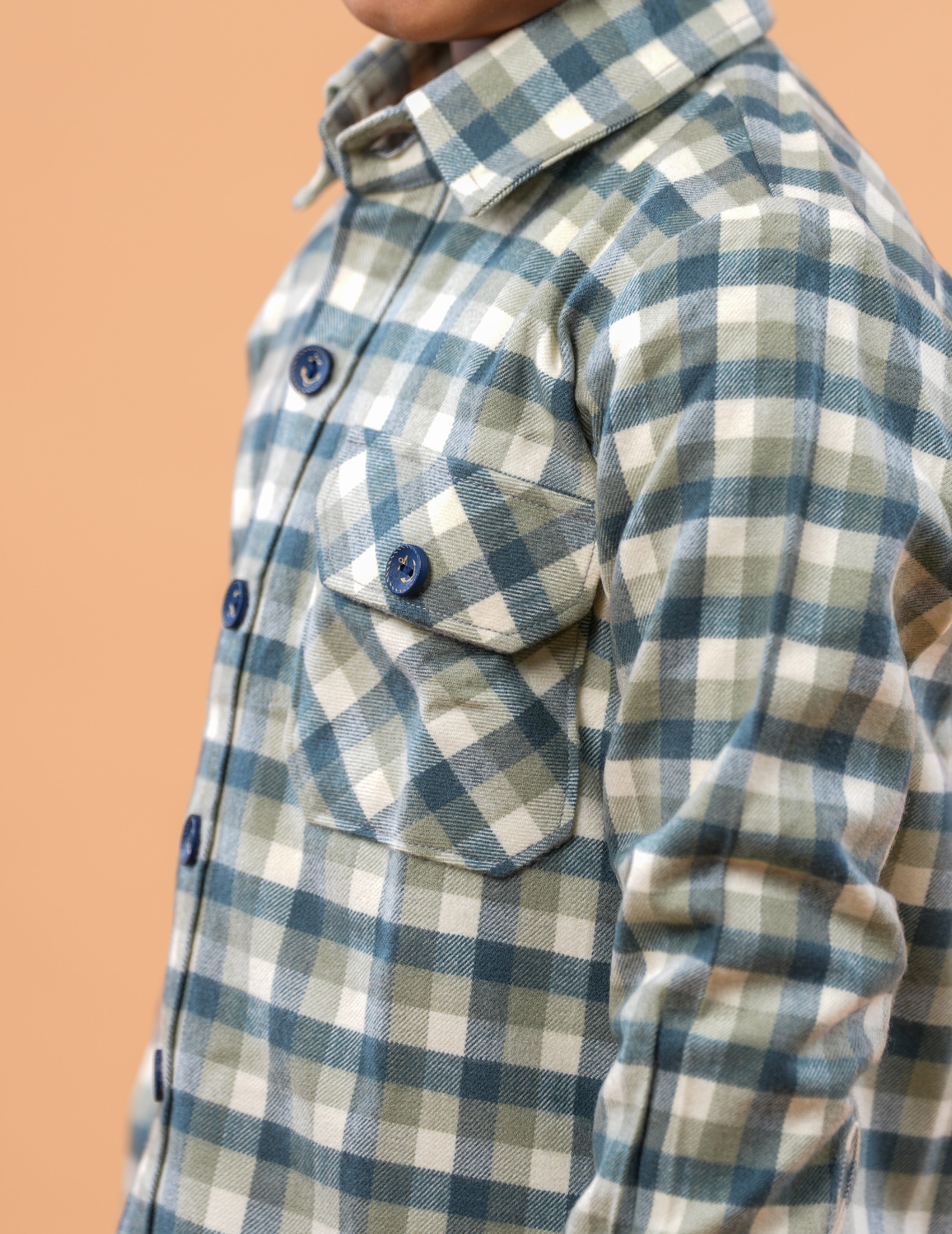 Criss-Cross Grey winter Overshirt