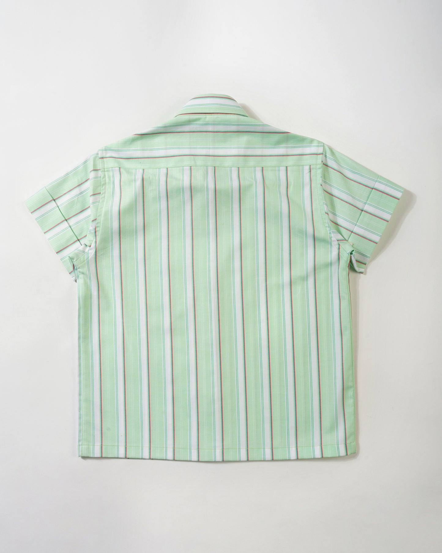 Boys short sleeved shirt with red stripes