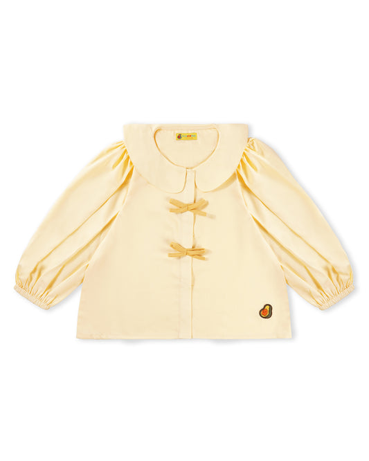 Girls Lemon Laughter Bows Shirt