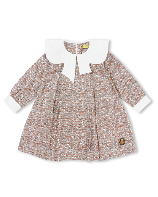 Girls Contrast Twirl Fun Dress