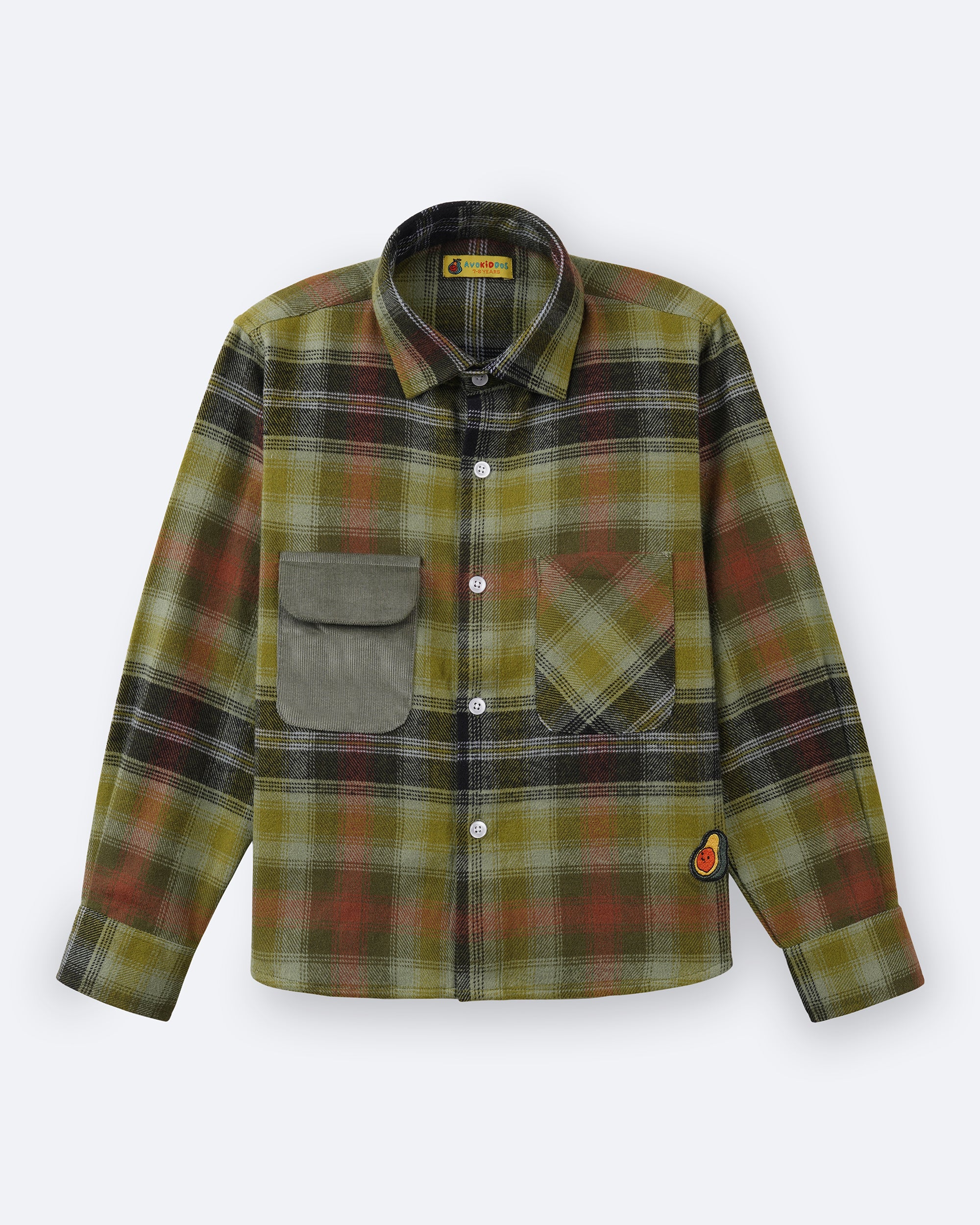 Boys Green Bean Checks Shirt