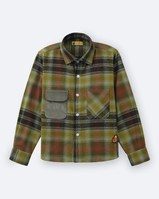 Boys Green Bean Checks Shirt