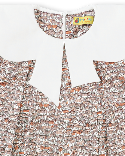 Girls Contrast Twirl Fun Dress