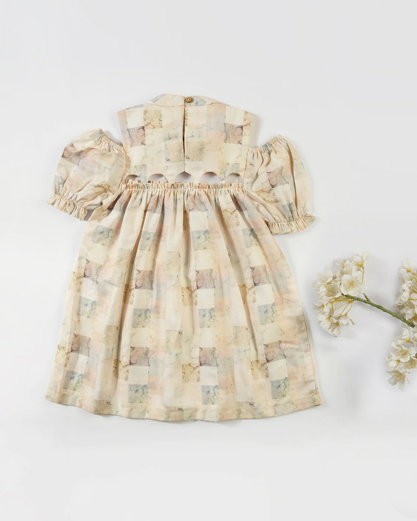 Girls Cheese Cubes Playful Dress