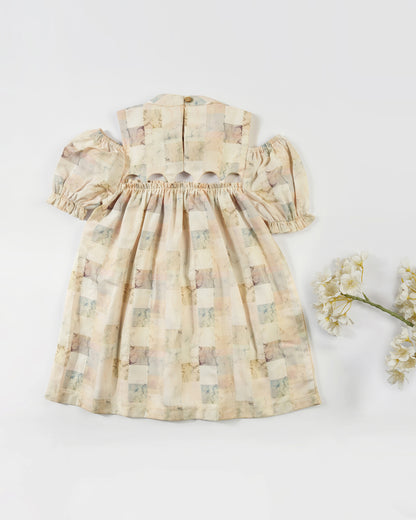 Girls Cheese Cubes Playful Dress