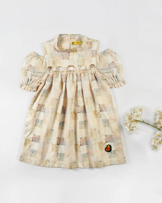 Girls Cheese Cubes Playful Dress