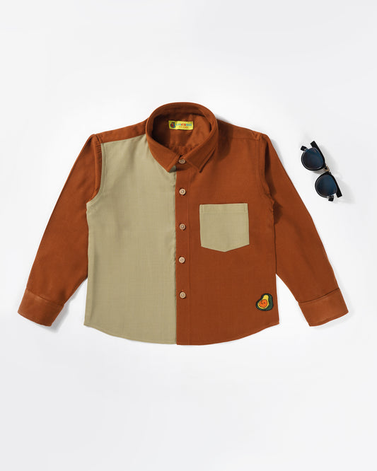 Boys Cowboy Colorblocked Winter Shirt