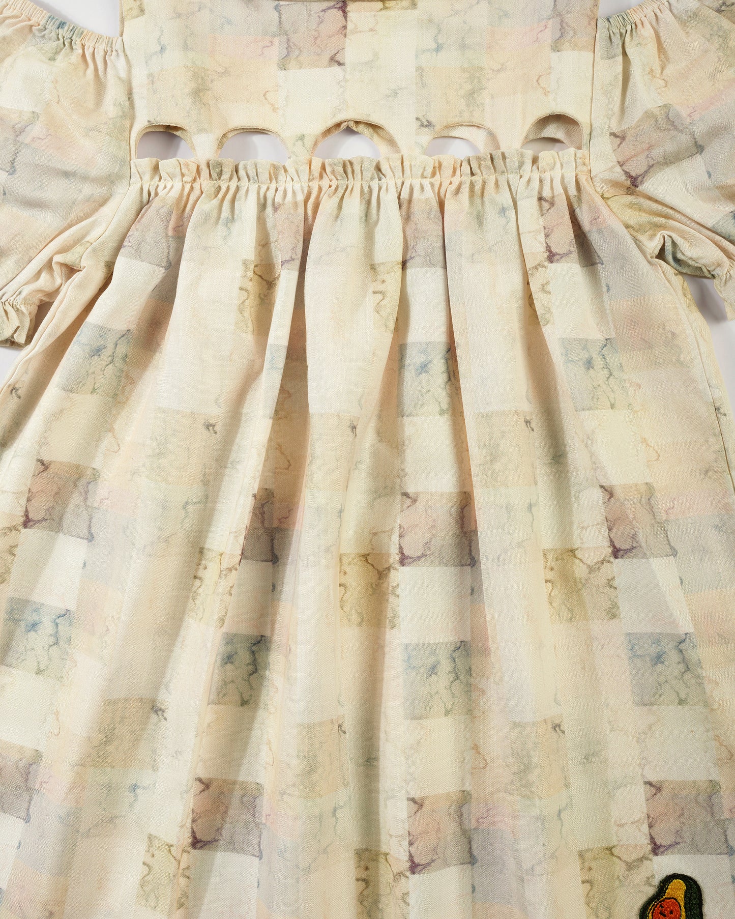 Girls Cheese Cubes Playful Dress