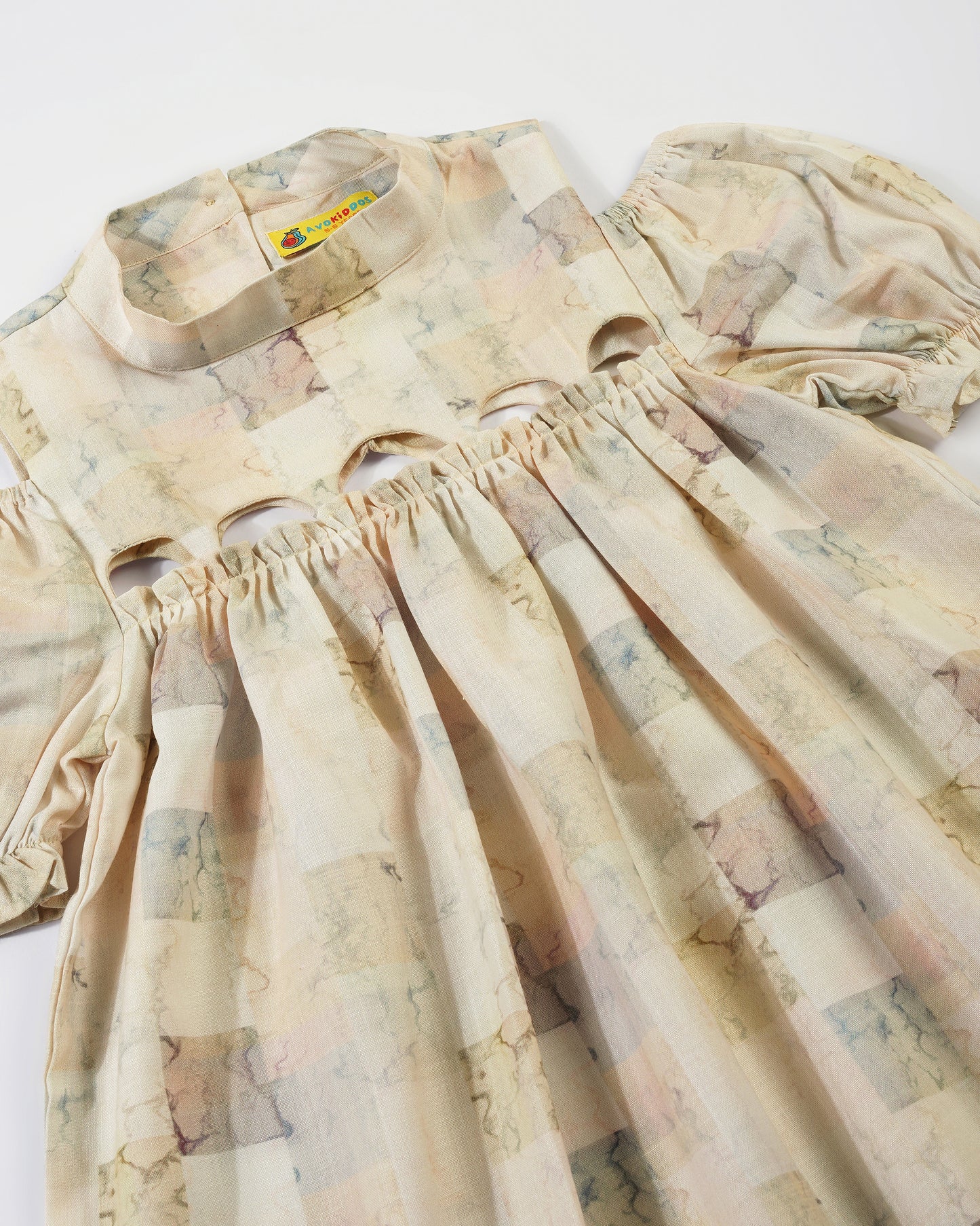 Girls Cheese Cubes Playful Dress