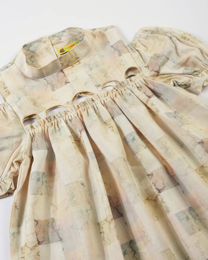 Girls Cheese Cubes Playful Dress