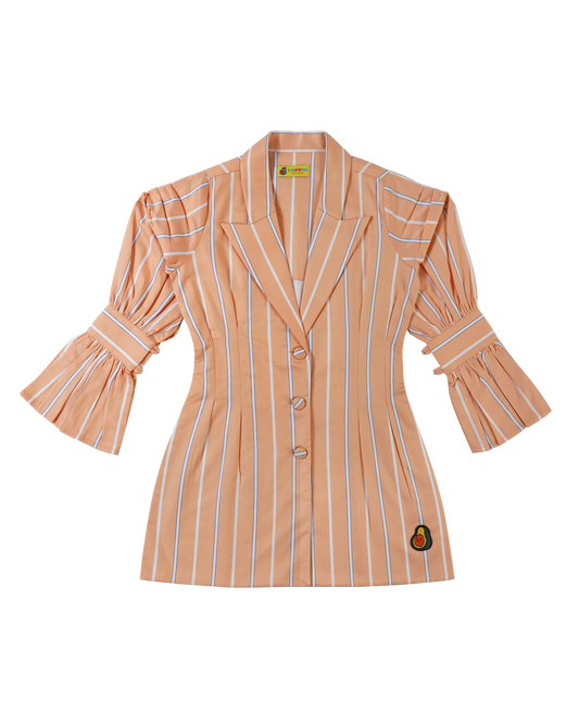 Girls Peach Princess Blazer Dress