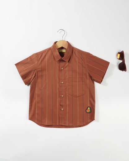 Boys Relaxed Fit Walnut shirt