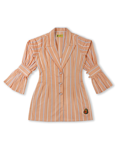 Girls Peach Princess Blazer Dress