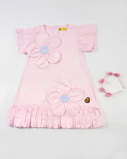 Girls Pink Daisies Stuck on You Dress