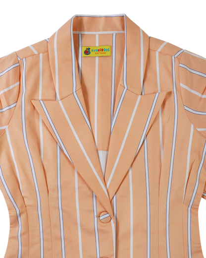 Girls Peach Princess Blazer Dress