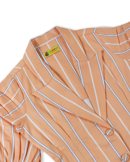 Girls Peach Princess Blazer Dress