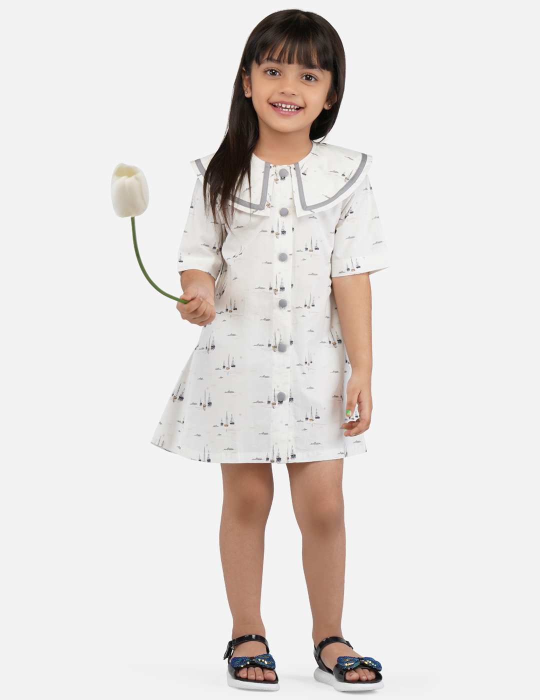 Girls Peter Pan Collar Dress