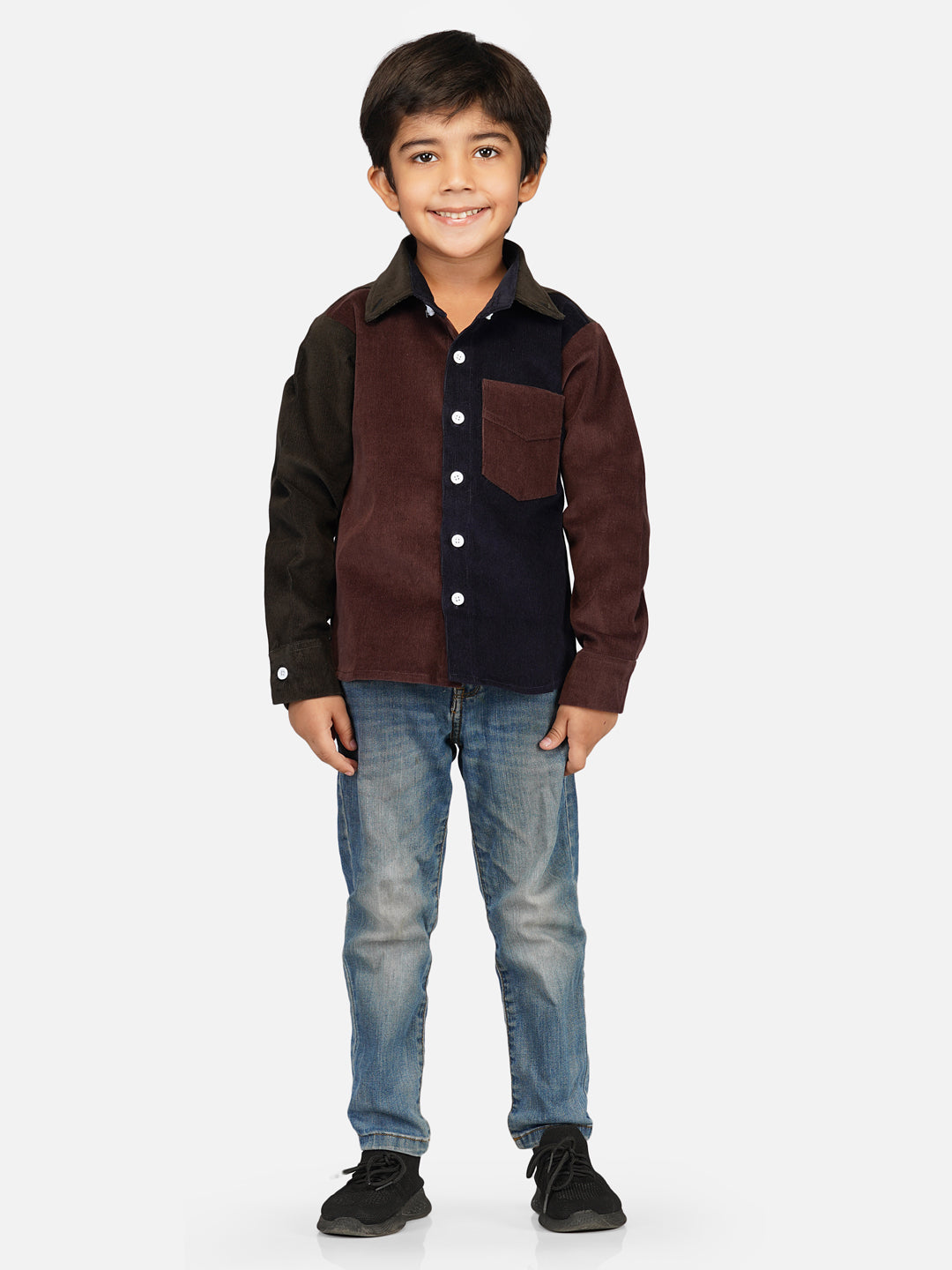 Boys Colorblocked Corduroy shirt