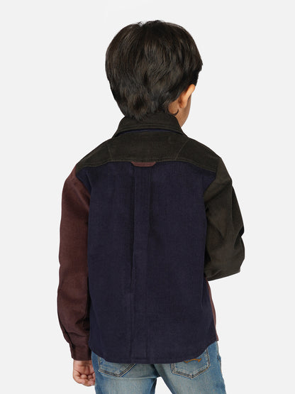 Boys Colorblocked Corduroy shirt