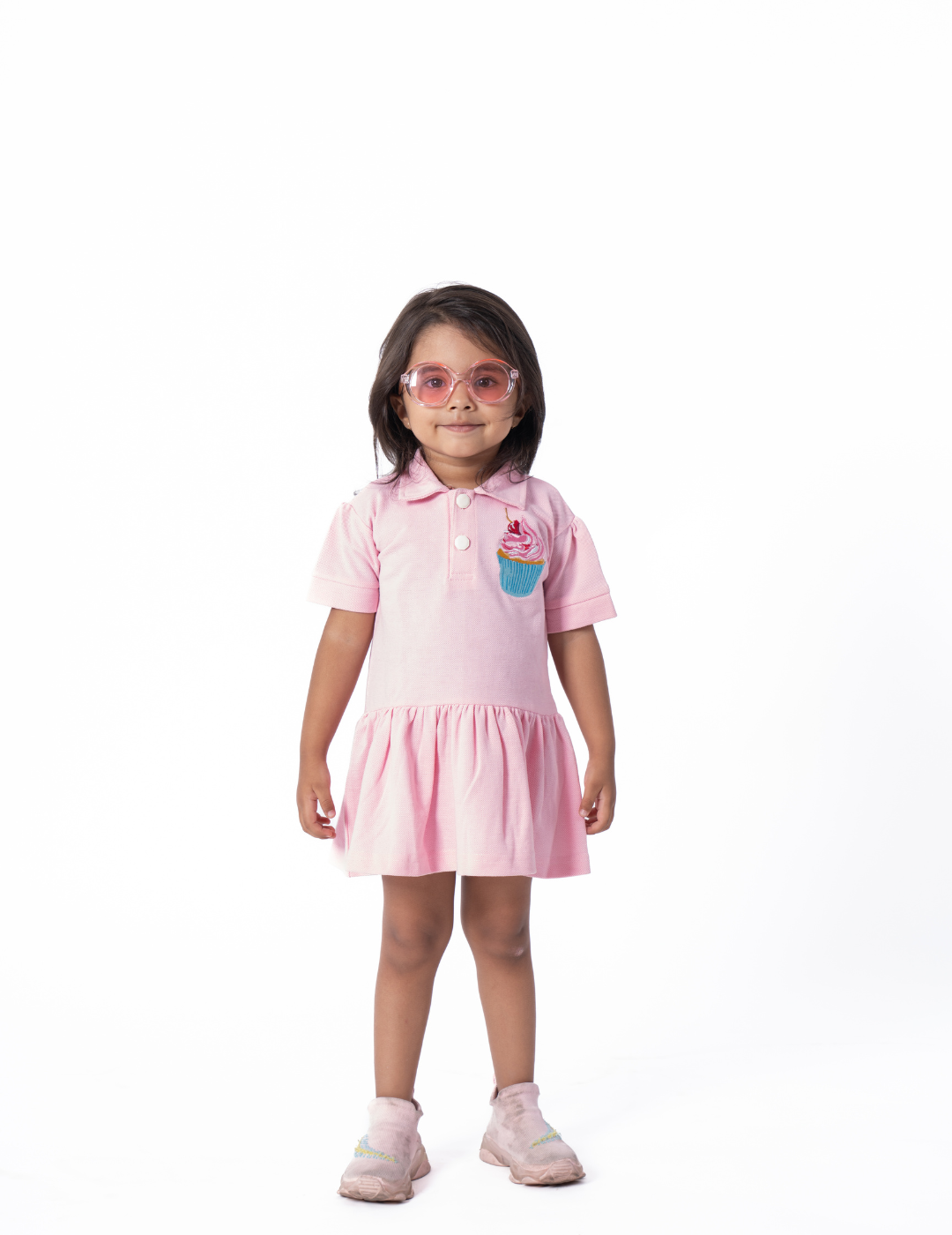 Girls Pink Pelican T-shirt Dress