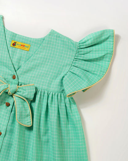 Girls Buttoned Flowy summer dress