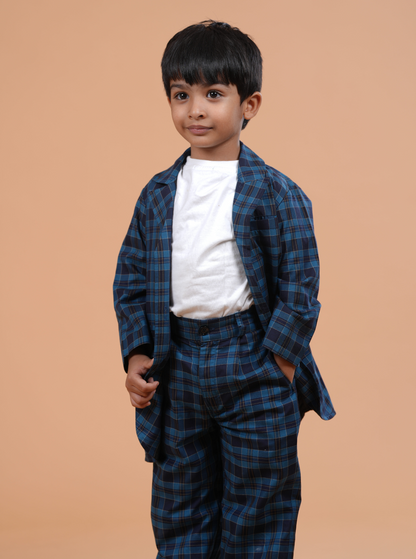 Boys Checkered robe set