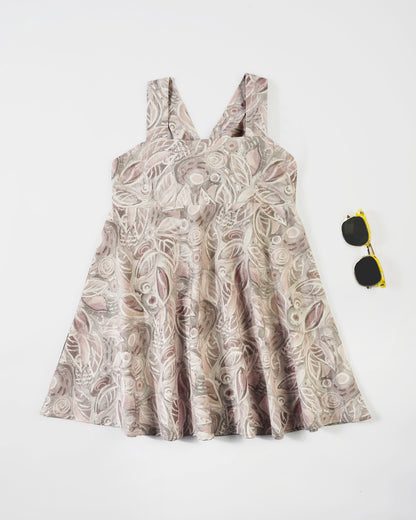 Girls Big Bow Floral Dress