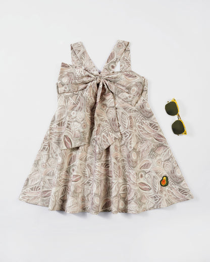 Girls Big Bow Floral Dress