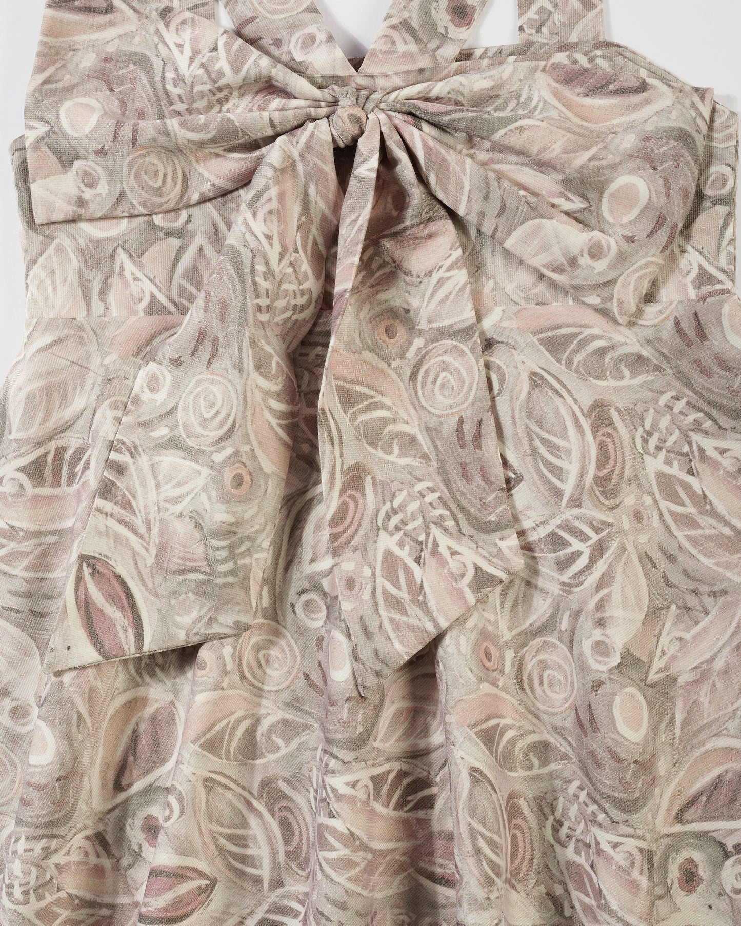 Girls Big Bow Floral Dress
