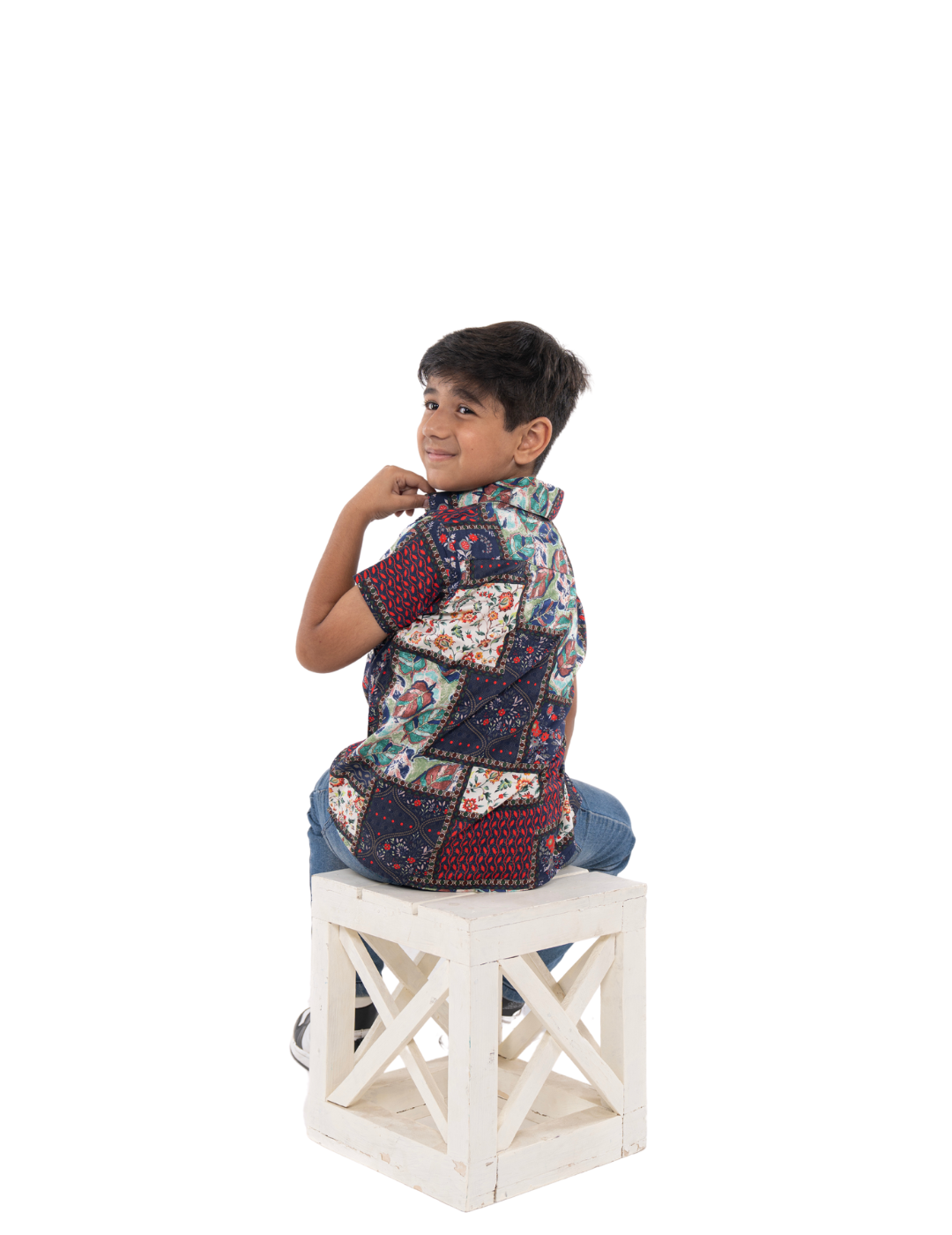 Boys Abstract Print Casual Shirt