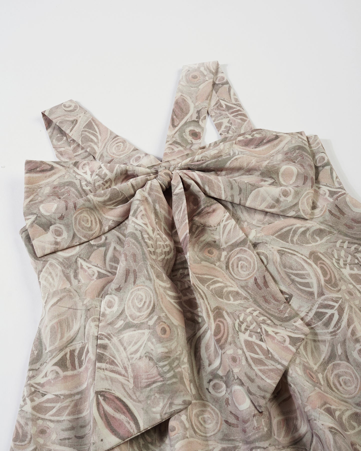 Girls Big Bow Floral Dress