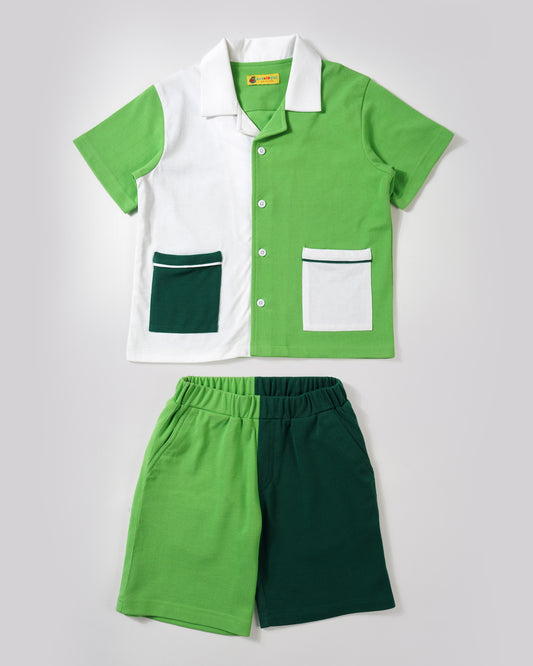 Boys easy wear tennis shorts set