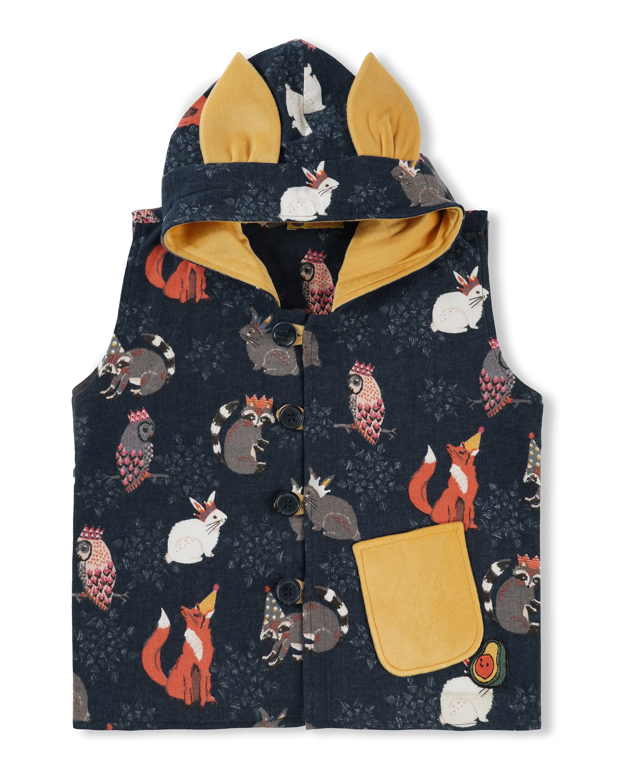 Unisex Merry Midnight Fox Gilet