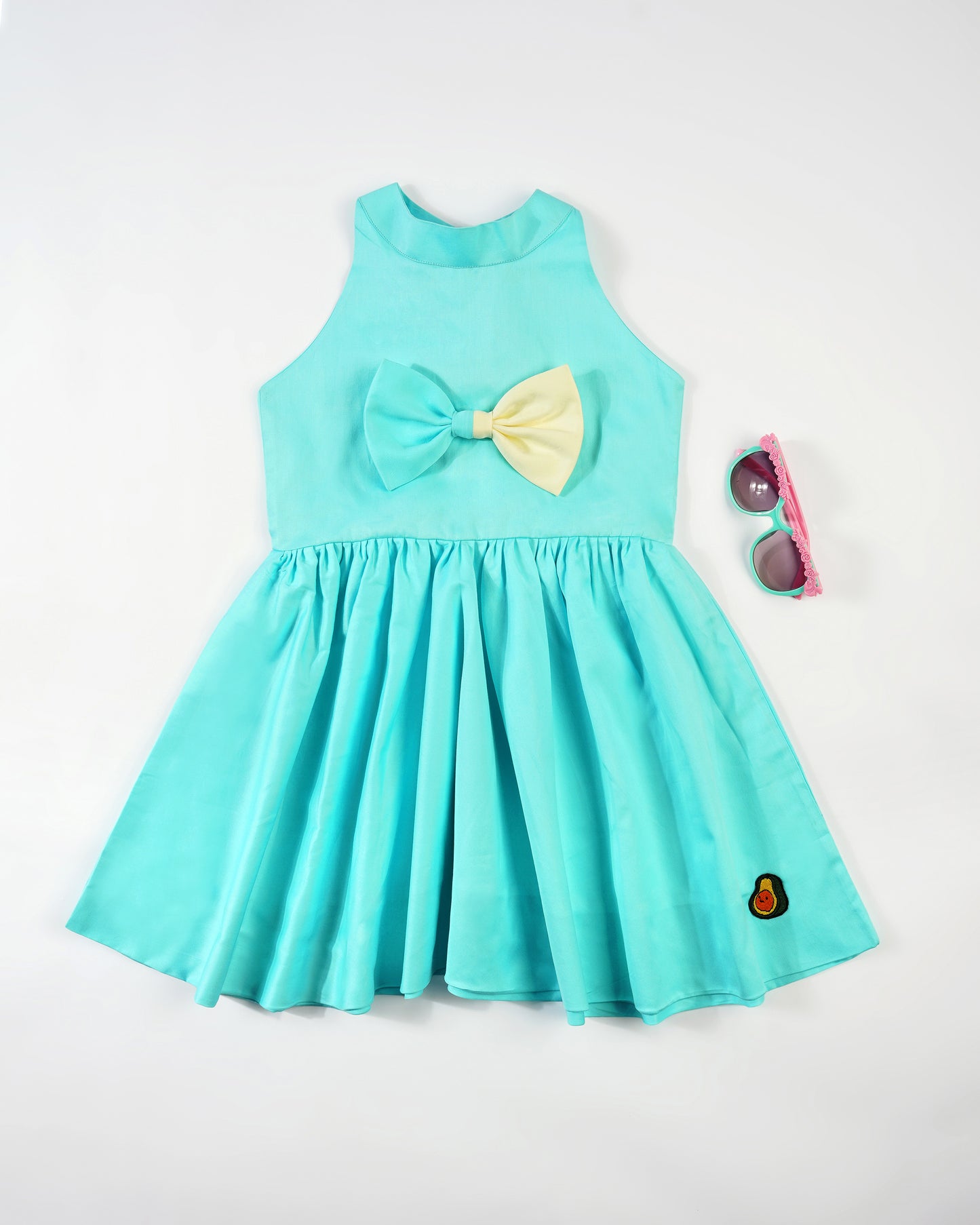Girls Little Elsa Back Bow Dress